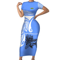 North Caribbean Coast Nicaragua Family Matching Short Sleeve Bodycon Dress and Hawaiian Shirt with Tribal Turtle Design and Floral Coast Pride - Wonder Print Shop