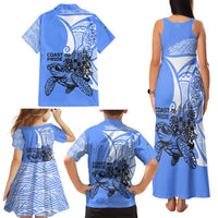 North Caribbean Coast Nicaragua Family Matching Tank Maxi Dress and Hawaiian Shirt with Tribal Turtle Design and Floral Coast Pride - Wonder Print Shop