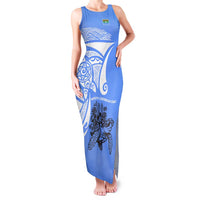 North Caribbean Coast Nicaragua Family Matching Tank Maxi Dress and Hawaiian Shirt with Tribal Turtle Design and Floral Coast Pride - Wonder Print Shop