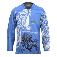 North Caribbean Coast Nicaragua Hockey Jersey with Tribal Turtle Design and Floral Coast Pride - Wonder Print Shop