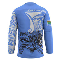 North Caribbean Coast Nicaragua Hockey Jersey with Tribal Turtle Design and Floral Coast Pride - Wonder Print Shop