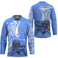 North Caribbean Coast Nicaragua Hockey Jersey with Tribal Turtle Design and Floral Coast Pride - Wonder Print Shop