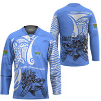 North Caribbean Coast Nicaragua Hockey Jersey with Tribal Turtle Design and Floral Coast Pride - Wonder Print Shop