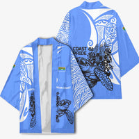 North Caribbean Coast Nicaragua Kimono with Tribal Turtle Design and Floral Coast Pride - Wonder Print Shop