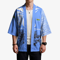 North Caribbean Coast Nicaragua Kimono with Tribal Turtle Design and Floral Coast Pride - Wonder Print Shop