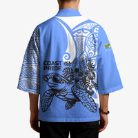 North Caribbean Coast Nicaragua Kimono with Tribal Turtle Design and Floral Coast Pride - Wonder Print Shop
