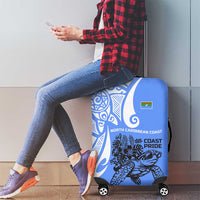 North Caribbean Coast Nicaragua Luggage Cover with Tribal Turtle Design and Floral Coast Pride - Wonder Print Shop