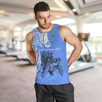 North Caribbean Coast Nicaragua Men Tank Top with Tribal Turtle Design and Floral Coast Pride - Wonder Print Shop