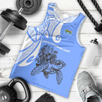 North Caribbean Coast Nicaragua Men Tank Top with Tribal Turtle Design and Floral Coast Pride - Wonder Print Shop