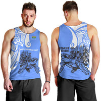 North Caribbean Coast Nicaragua Men Tank Top with Tribal Turtle Design and Floral Coast Pride - Wonder Print Shop
