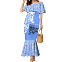 North Caribbean Coast Nicaragua Mermaid Dress with Tribal Turtle Design and Floral Coast Pride - Wonder Print Shop