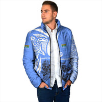 North Caribbean Coast Nicaragua Padded Jacket with Tribal Turtle Design and Floral Coast Pride - Wonder Print Shop