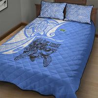 North Caribbean Coast Nicaragua Quilt Bed Set with Tribal Turtle Design and Floral Coast Pride - Wonder Print Shop