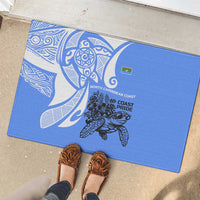 North Caribbean Coast Nicaragua Rubber Doormat with Tribal Turtle Design and Floral Coast Pride - Wonder Print Shop