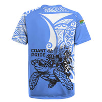 North Caribbean Coast Nicaragua Rugby Jersey with Tribal Turtle Design and Floral Coast Pride - Wonder Print Shop