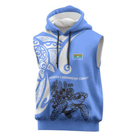 North Caribbean Coast Nicaragua Sleeveless Hoodie with Tribal Turtle Design and Floral Coast Pride - Wonder Print Shop
