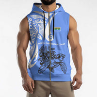 North Caribbean Coast Nicaragua Sleeveless Zip Hoodie with Tribal Turtle Design and Floral Coast Pride - Wonder Print Shop