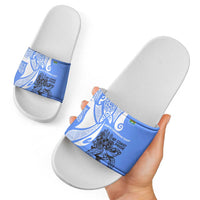 North Caribbean Coast Nicaragua Slide Sandals with Tribal Turtle Design and Floral Coast Pride - Wonder Print Shop