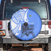 North Caribbean Coast Nicaragua Spare Tire Cover with Tribal Turtle Design and Floral Coast Pride - Wonder Print Shop