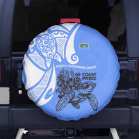 North Caribbean Coast Nicaragua Spare Tire Cover with Tribal Turtle Design and Floral Coast Pride - Wonder Print Shop