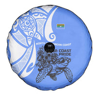 North Caribbean Coast Nicaragua Spare Tire Cover with Tribal Turtle Design and Floral Coast Pride - Wonder Print Shop