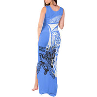 North Caribbean Coast Nicaragua Tank Maxi Dress with Tribal Turtle Design and Floral Coast Pride - Wonder Print Shop