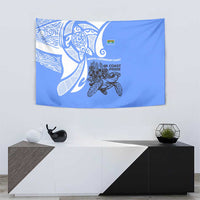 North Caribbean Coast Nicaragua Tapestry with Tribal Turtle Design and Floral Coast Pride - Wonder Print Shop