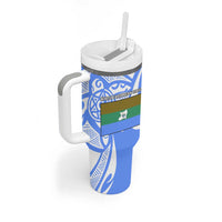 North Caribbean Coast Nicaragua Tumbler With Handle with Tribal Turtle Design and Floral Coast Pride - Wonder Print Shop