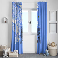 North Caribbean Coast Nicaragua Window Curtain with Tribal Turtle Design and Floral Coast Pride - Wonder Print Shop