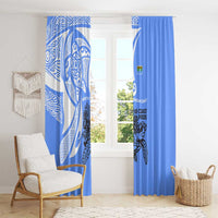 North Caribbean Coast Nicaragua Window Curtain with Tribal Turtle Design and Floral Coast Pride - Wonder Print Shop