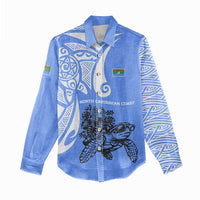 North Caribbean Coast Nicaragua Women Casual Shirt with Tribal Turtle Design and Floral Coast Pride - Wonder Print Shop