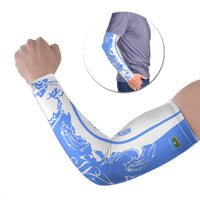 Nicaragua North Caribbean Coast Arm Sleeves with Ocean Wave Pattern and Dance with the Waves - Wonder Print Shop