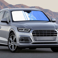 Nicaragua North Caribbean Coast Auto Sun Shade with Ocean Wave Pattern and Dance with the Waves - Wonder Print Shop