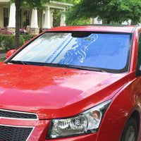 Nicaragua North Caribbean Coast Auto Sun Shade with Ocean Wave Pattern and Dance with the Waves - Wonder Print Shop