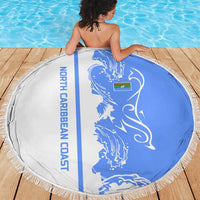 Nicaragua North Caribbean Coast Beach Blanket with Ocean Wave Pattern and Dance with the Waves - Wonder Print Shop