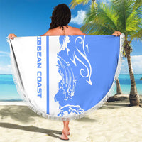 Nicaragua North Caribbean Coast Beach Blanket with Ocean Wave Pattern and Dance with the Waves - Wonder Print Shop
