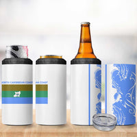 Nicaragua North Caribbean Coast 4 in 1 Can Cooler Tumbler with Ocean Wave Pattern and Dance with the Waves - Wonder Print Shop