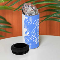 Nicaragua North Caribbean Coast 4 in 1 Can Cooler Tumbler with Ocean Wave Pattern and Dance with the Waves - Wonder Print Shop