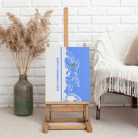 Nicaragua North Caribbean Coast Canvas Wall Art with Ocean Wave Pattern and Dance with the Waves - Wonder Print Shop