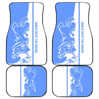 Nicaragua North Caribbean Coast Car Mats with Ocean Wave Pattern and Dance with the Waves - Wonder Print Shop