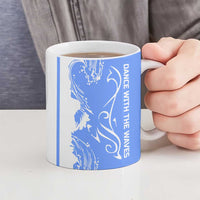 Nicaragua North Caribbean Coast Ceramic Mug with Ocean Wave Pattern and Dance with the Waves - Wonder Print Shop