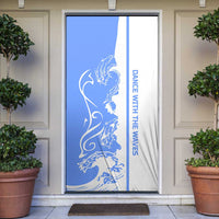 Nicaragua North Caribbean Coast Door Cover with Ocean Wave Pattern and Dance with the Waves - Wonder Print Shop