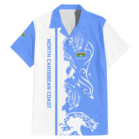 Nicaragua North Caribbean Coast Family Matching Mermaid Dress and Hawaiian Shirt with Ocean Wave Pattern and Dance with the Waves - Wonder Print Shop