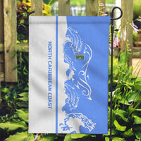 Nicaragua North Caribbean Coast Garden Flag with Ocean Wave Pattern and Dance with the Waves - Wonder Print Shop