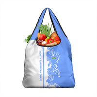 Nicaragua North Caribbean Coast Grocery Bag with Ocean Wave Pattern and Dance with the Waves - Wonder Print Shop