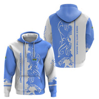 Nicaragua North Caribbean Coast Hoodie with Ocean Wave Pattern and Dance with the Waves - Wonder Print Shop