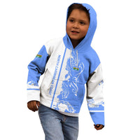Nicaragua North Caribbean Coast Kid Hoodie with Ocean Wave Pattern and Dance with the Waves - Wonder Print Shop
