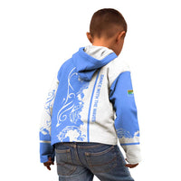 Nicaragua North Caribbean Coast Kid Hoodie with Ocean Wave Pattern and Dance with the Waves - Wonder Print Shop