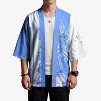 Nicaragua North Caribbean Coast Kimono with Ocean Wave Pattern and Dance with the Waves - Wonder Print Shop