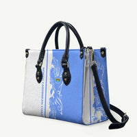 Nicaragua North Caribbean Coast Leather Bag with Ocean Wave Pattern and Dance with the Waves - Wonder Print Shop